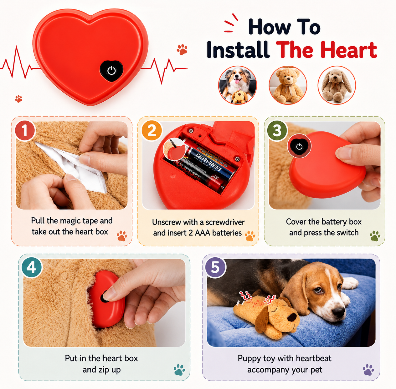 Heartbeat Puppy Toy — Anxiety Relief for Puppies