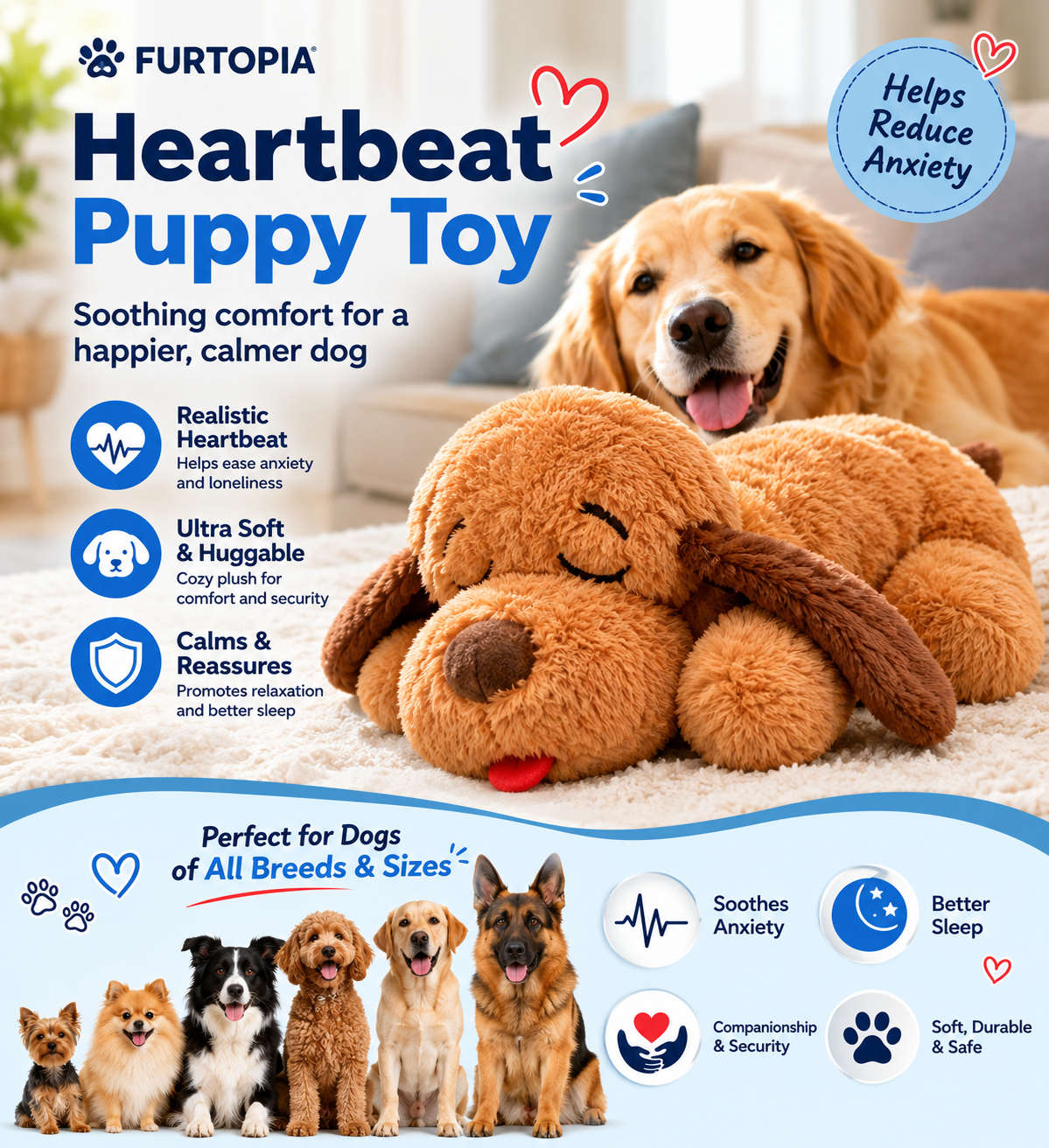 Heartbeat Puppy Toy — Anxiety Relief for Puppies